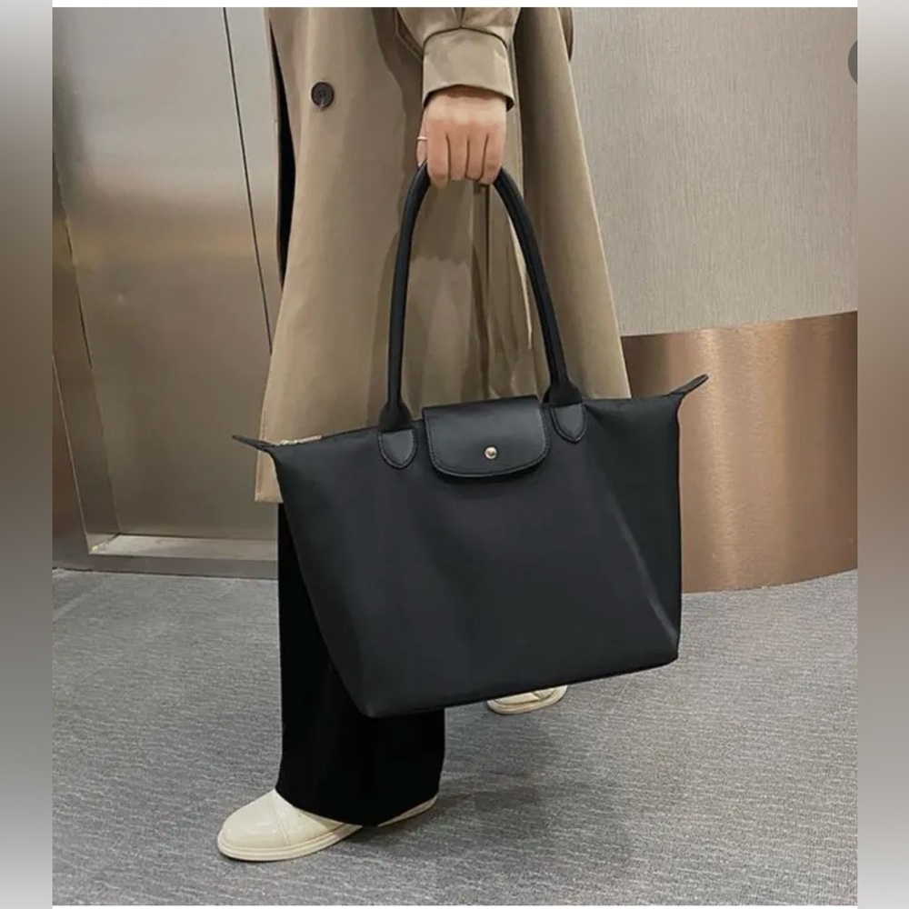 Longchamp tote bag with long handle thick double layer waterproof fabric size L